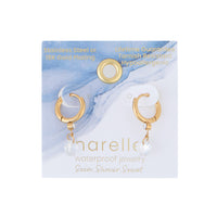 Waterproof Earrings Narelle Dangle CZ Huggie Hoop