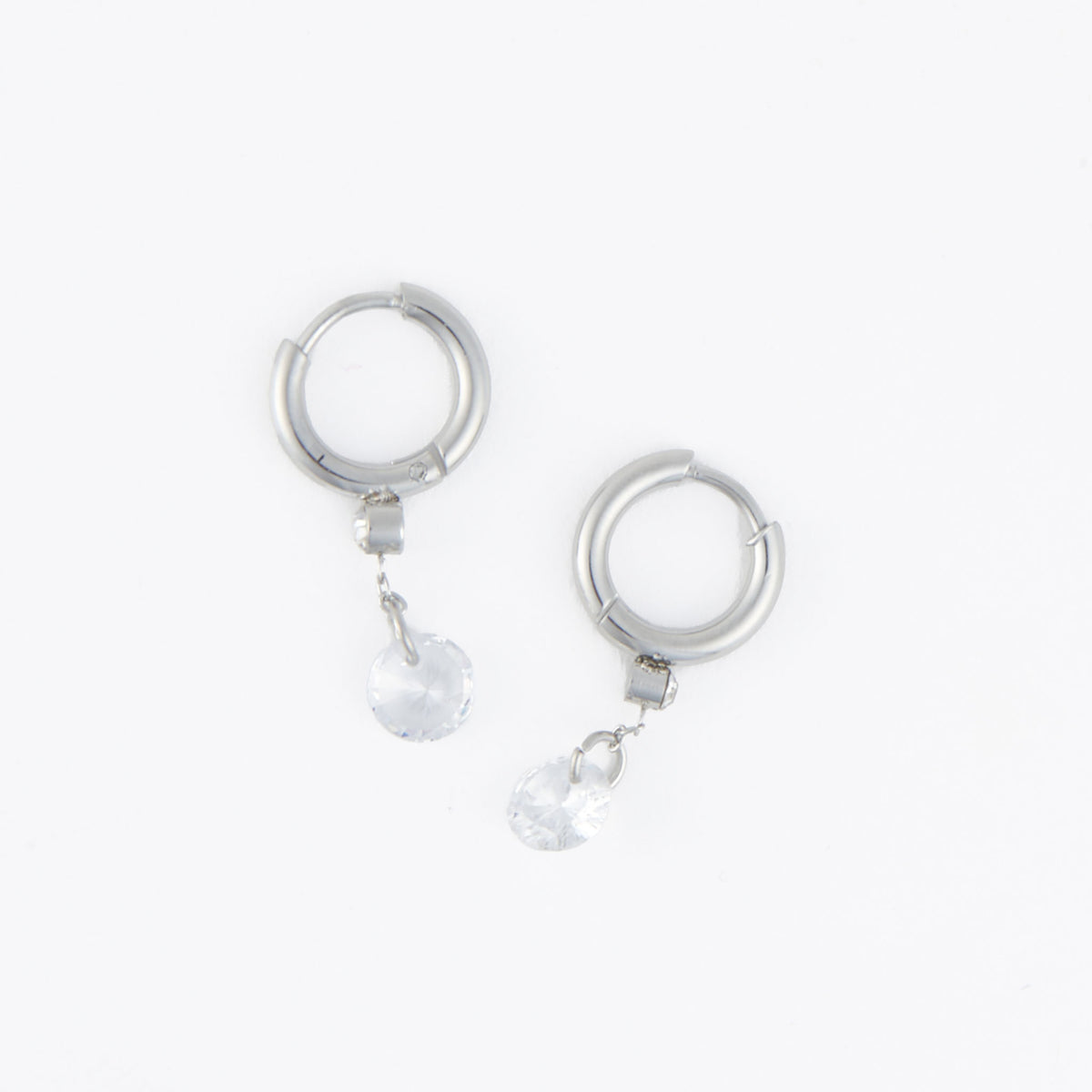 Waterproof Earrings Narelle Dangle CZ Huggie Hoop