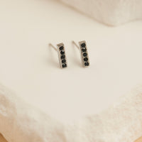 Waterproof Earrings Narelle Crystal Bar Studs with Glass Gems