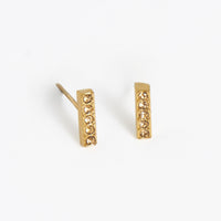 Waterproof Earrings Narelle Crystal Bar Studs with Glass Gems