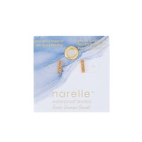 Waterproof Earrings Narelle Crystal Bar Studs with Glass Gems