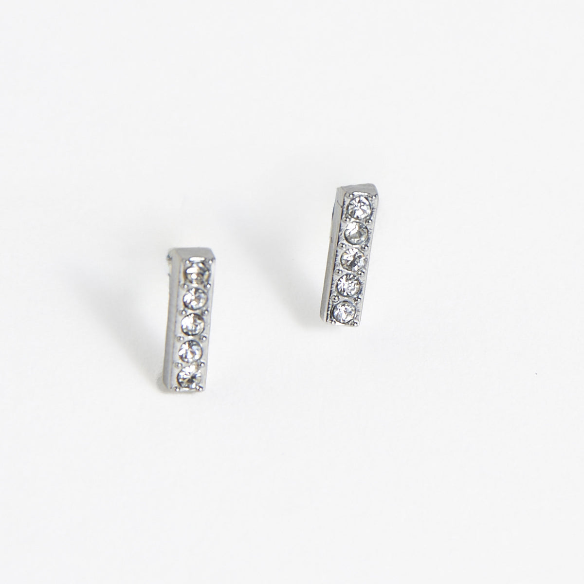 Waterproof Earrings Narelle Crystal Bar Studs with Glass Gems