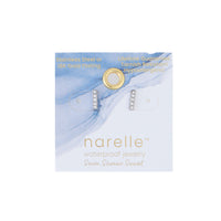 Waterproof Earrings Narelle Crystal Bar Studs with Glass Gems