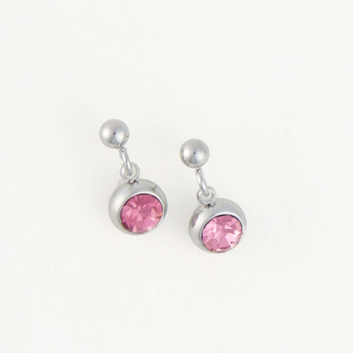 Waterproof Earrings Narelle Gemstone Dangle Studs in Steel