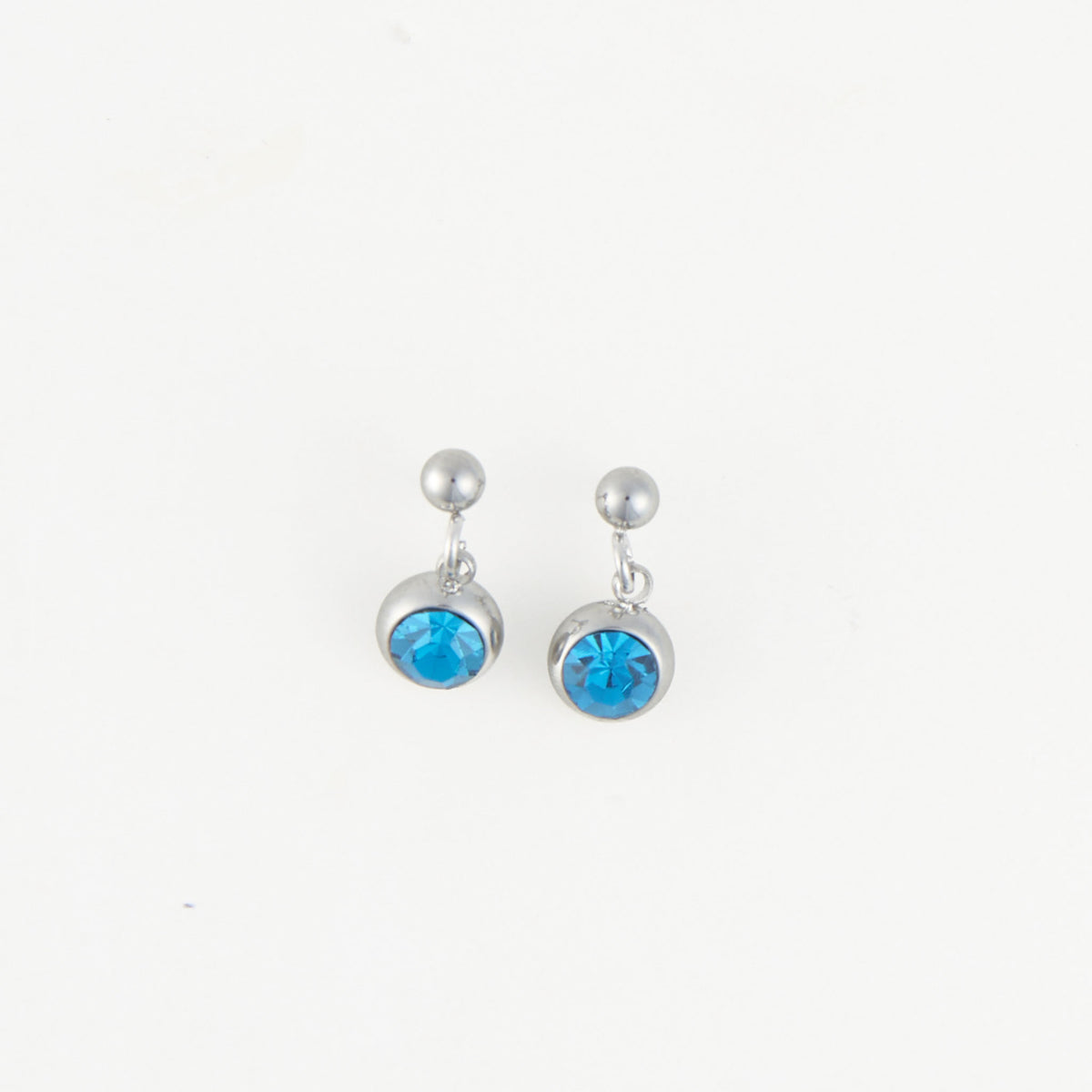 Waterproof Earrings Narelle Gemstone Dangle Studs in Steel