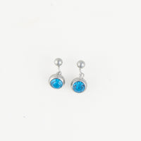Waterproof Earrings Narelle Gemstone Dangle Studs in Steel