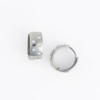 Waterproof Earrings Narelle Inlay Cubic Zirconia Hoops