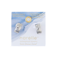 Waterproof Earrings Narelle Inlay Cubic Zirconia Hoops