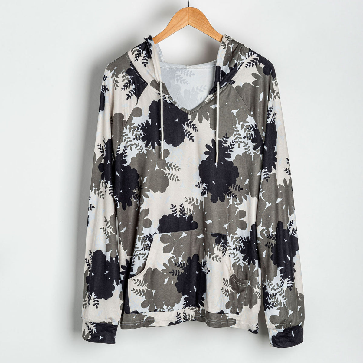 Two-Piece Long Sleeve Hooded Loungewear Pajama Set