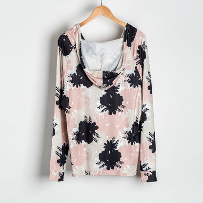 Two-Piece Long Sleeve Hooded Loungewear Pajama Set