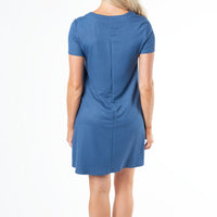 Linzey Stretch Denim Knee Length Tunic Dress