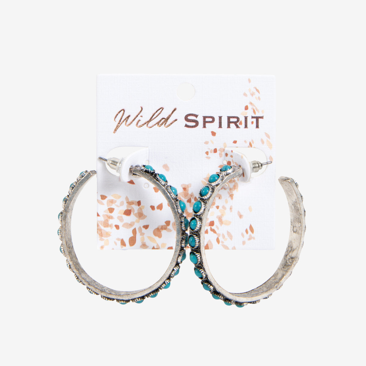 Wild Spirit Stone Hoop Earrings