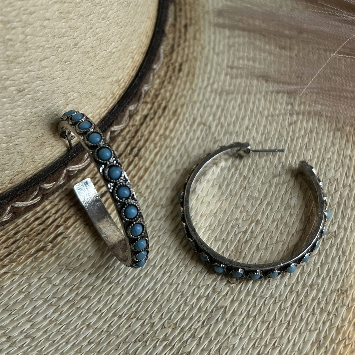 Wild Spirit Stone Hoop Earrings