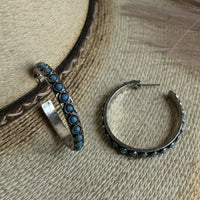 Wild Spirit Stone Hoop Earrings