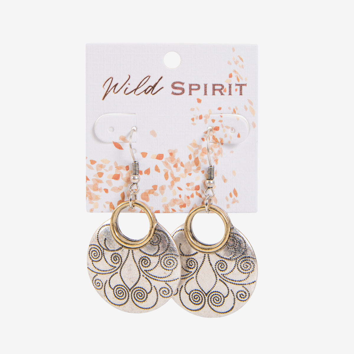 Wild Spirit Small Disc Drop Earrings