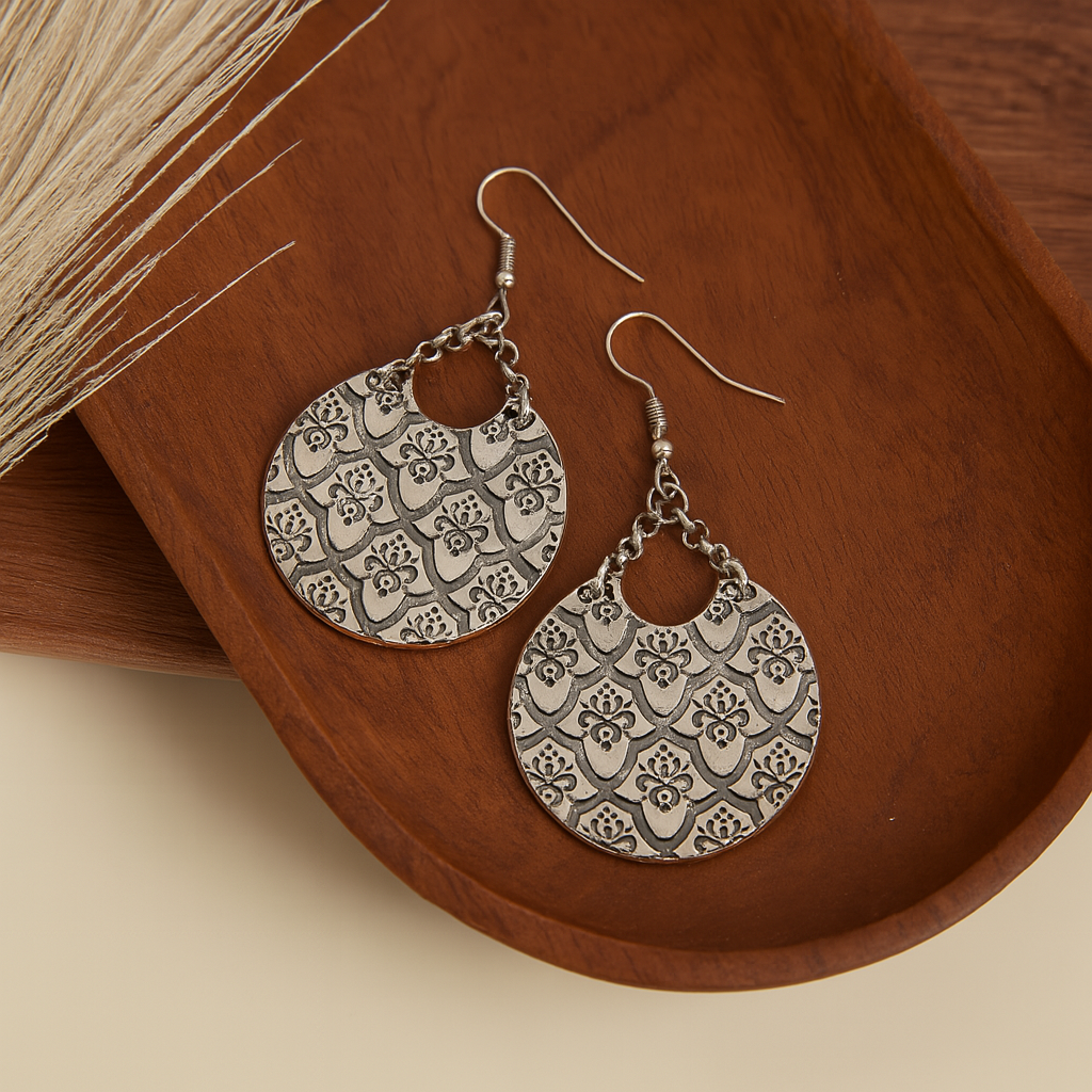 Wild Spirit Disc Drop Earrings