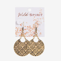 Wild Spirit Gold Disc Drop Earrings