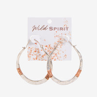Wild Spirit Hammered Hoop Earrings