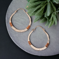 Wild Spirit Hammered Hoop Earrings