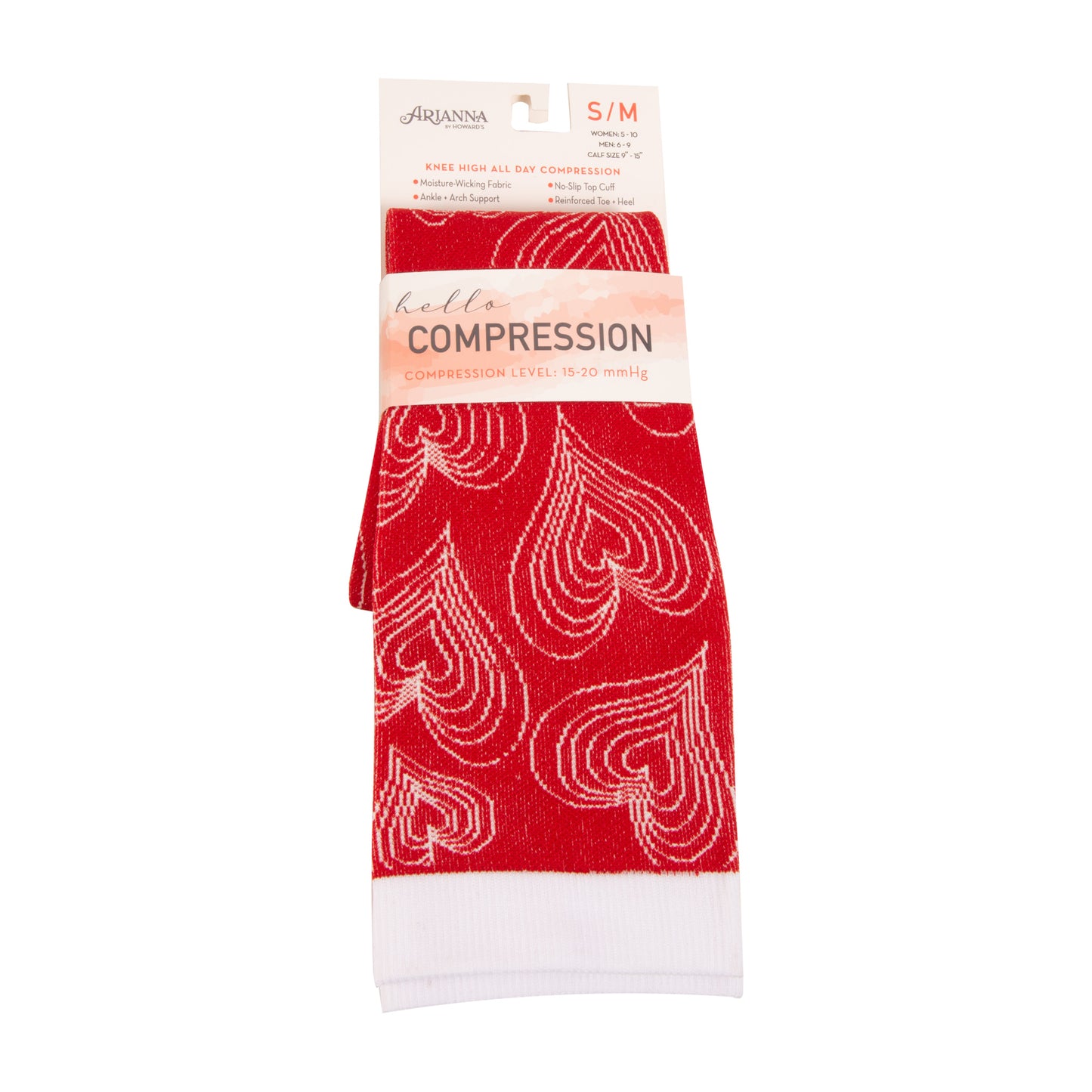 Valentine's Day Knee High 15-20mmHg Compression Socks