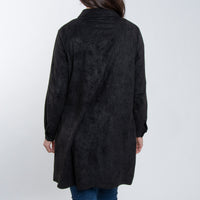 Shiloh Stretchy Suede Long Sleeve Shirt Dress