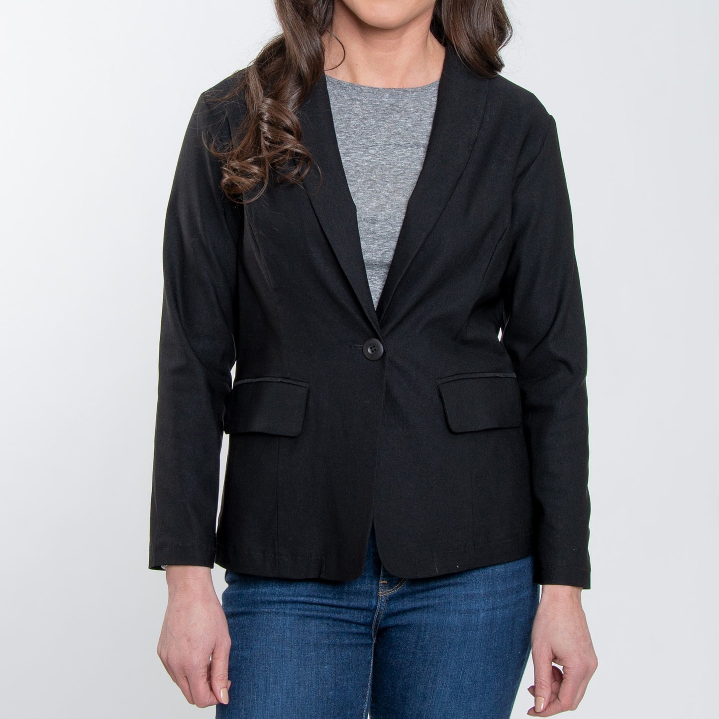 Nadia Classic Black Ultra Stretch Jersey Blazer