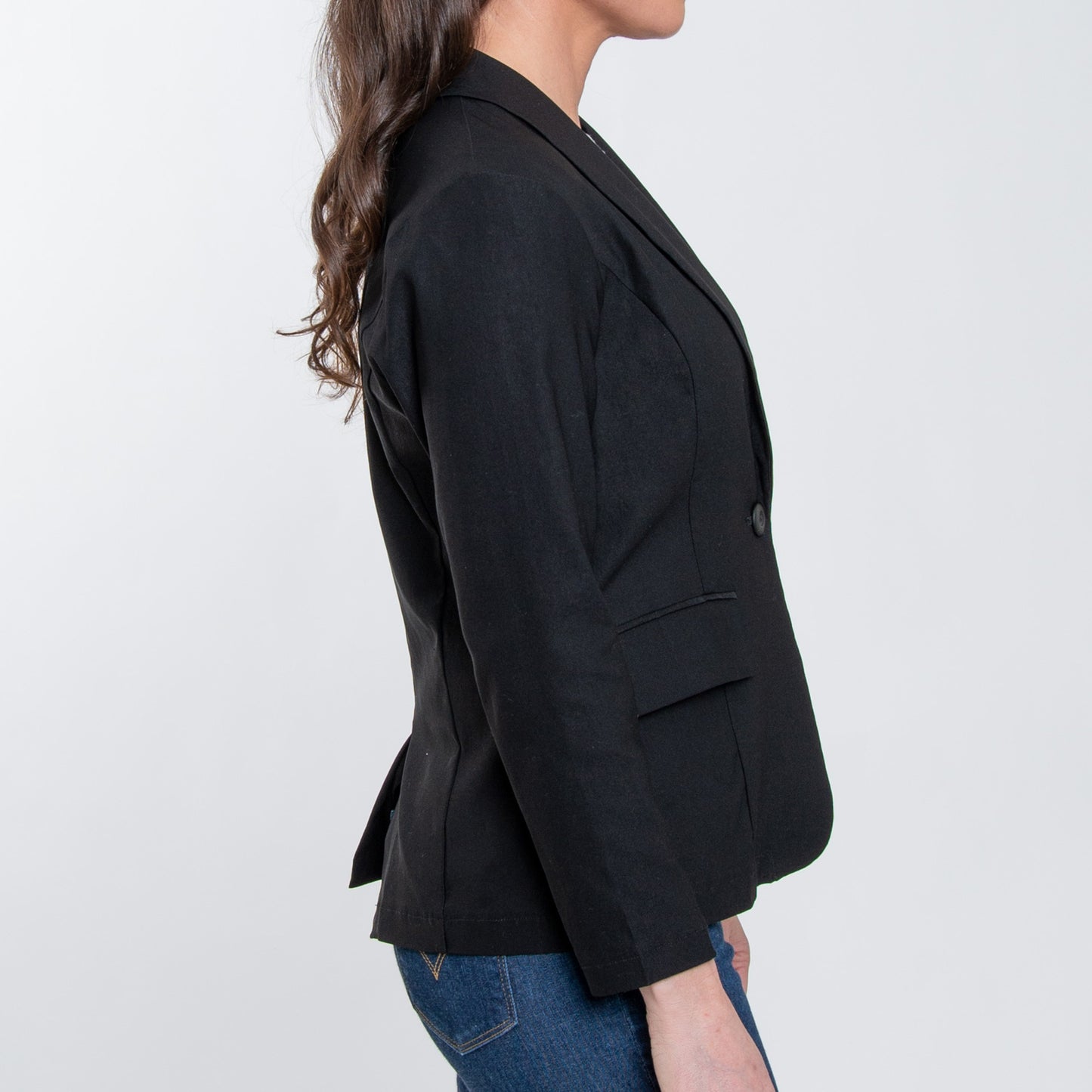 Nadia Classic Black Ultra Stretch Jersey Blazer