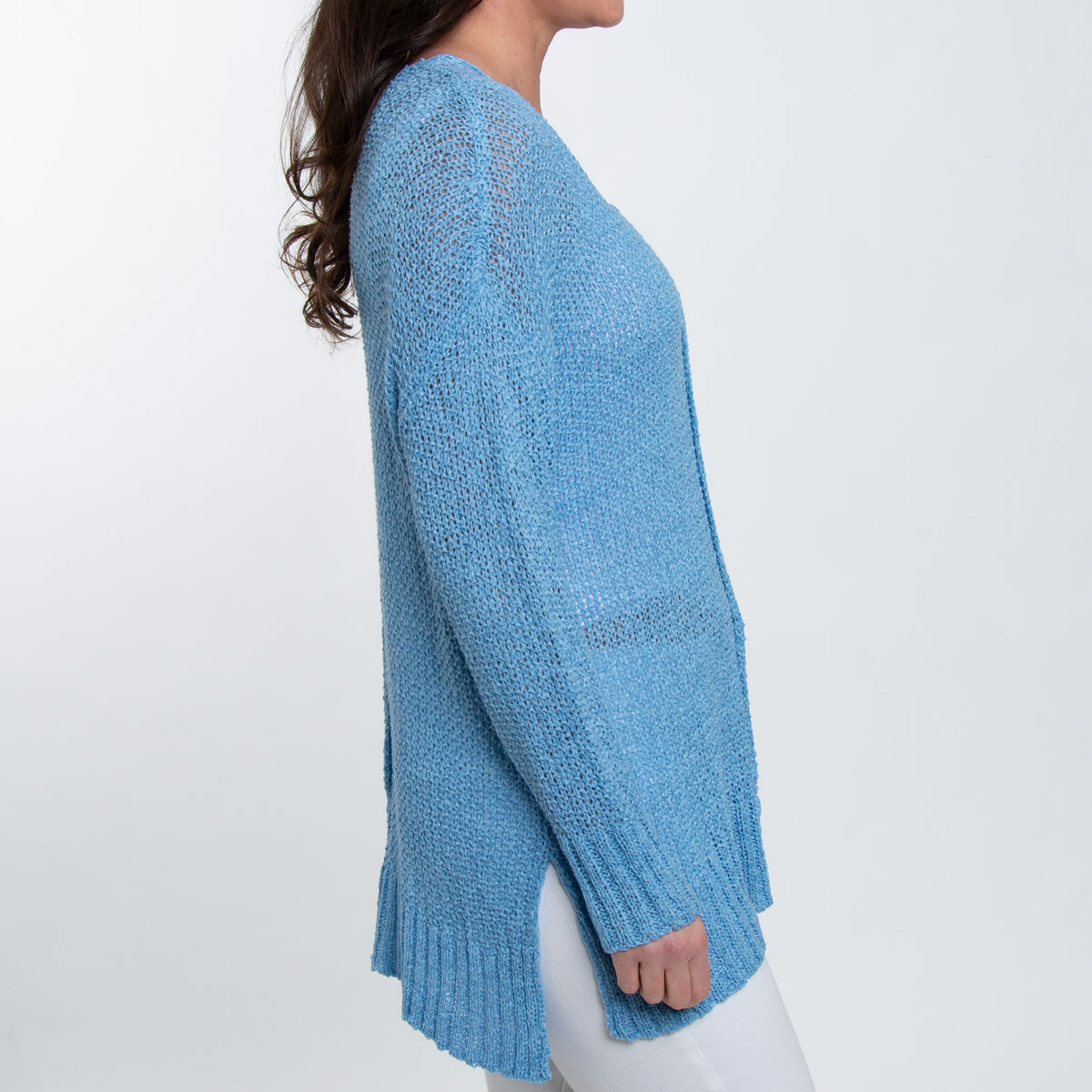Ellery One Size Crochet Long Dolman Sleeve Sweater