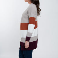 Jett Color Block Long Sleeve Patch Pocket Cardigan