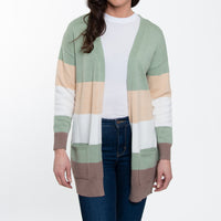 Jett Color Block Long Sleeve Patch Pocket Cardigan