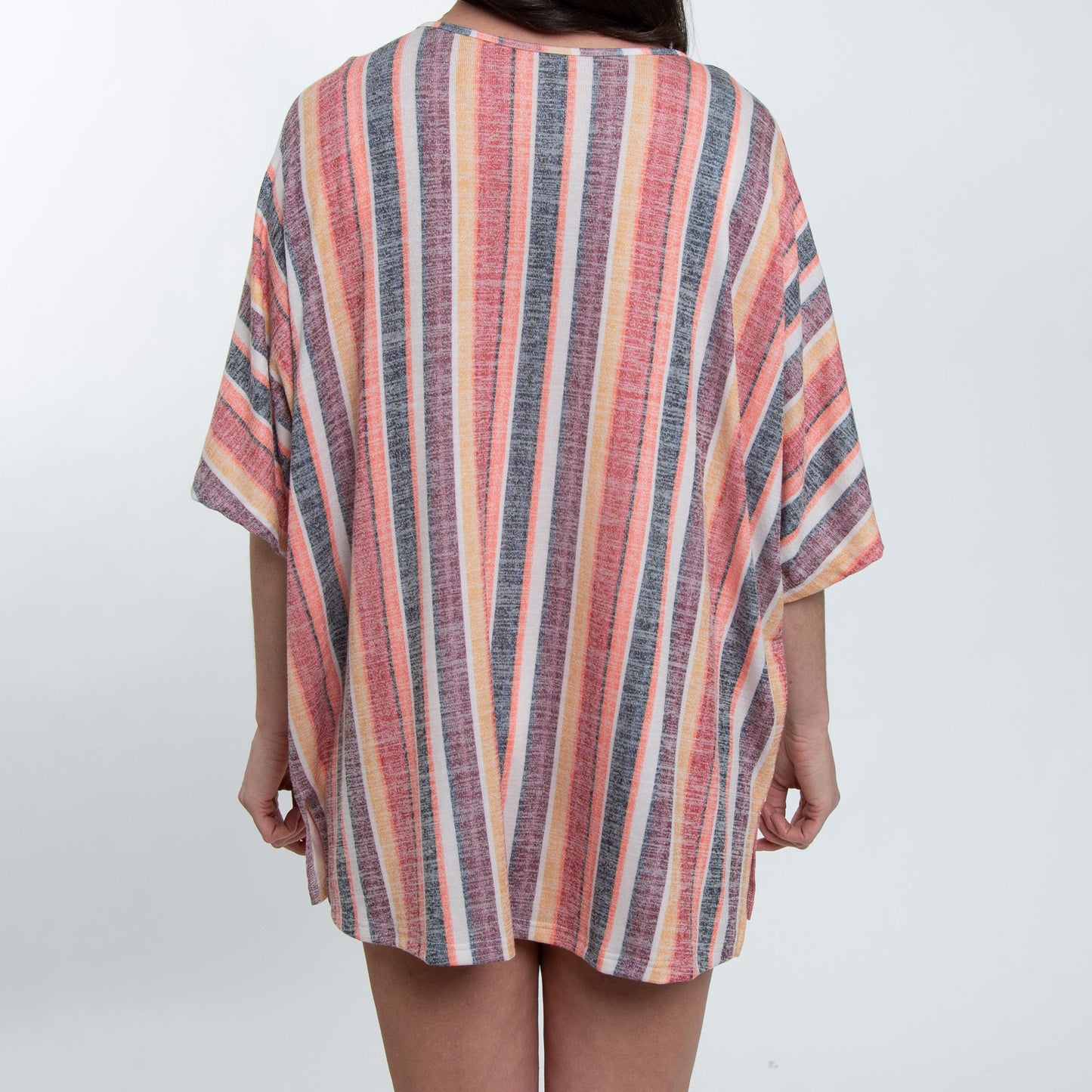 Elsie Sunset Stripe Printed One Size Beach Swimsuit Cover Up