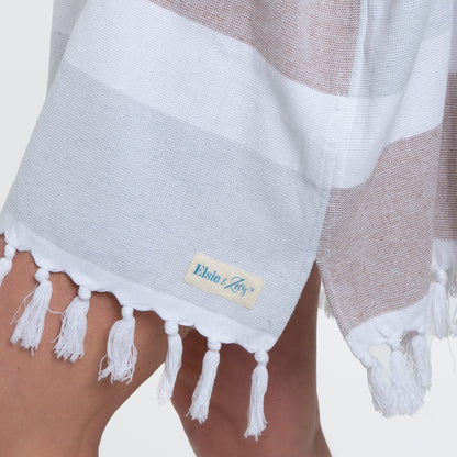 Freya Hooded Terry Cloth One Size Poncho Swimsuit Cover Up