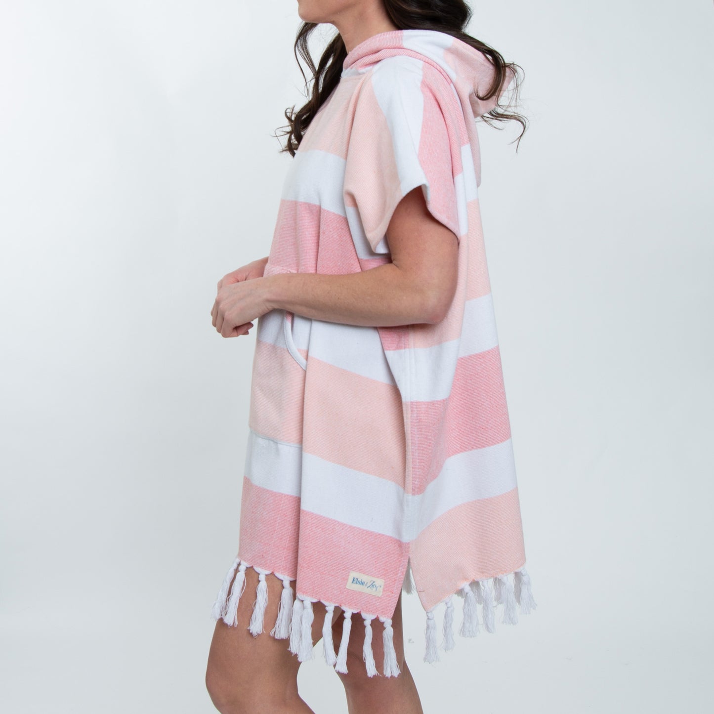 Freya Hooded Terry Cloth One Size Poncho Swimsuit Cover Up