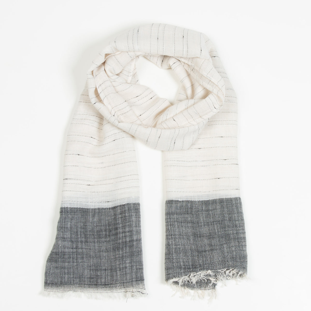 Tristabel Lightweight Textured Raw Hem Scarf