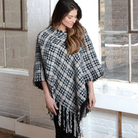 Winter Jude One Size Herringbone Poncho