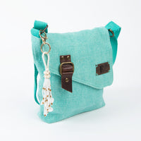 Belen Beaded Shell Gold Key Chain Purse Accessory