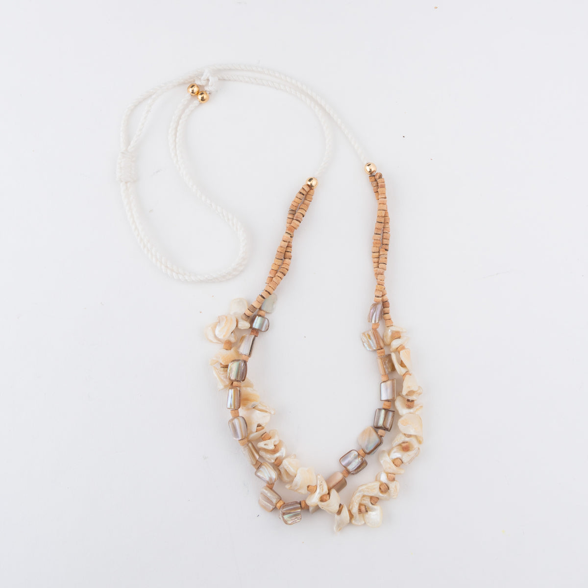 Rivka Multi-Strand Shell 19" Beaded Necklace