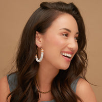 Nyra Wood Disc Hoop Earrings