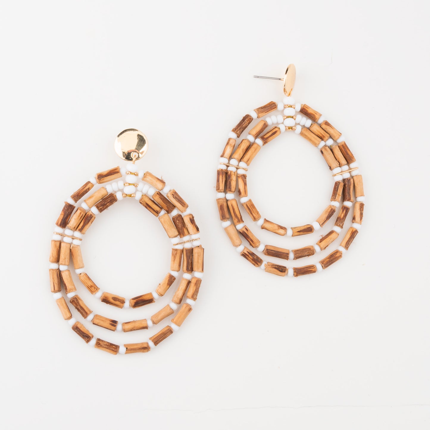 Nyra Mango Wood Hoop Earrings