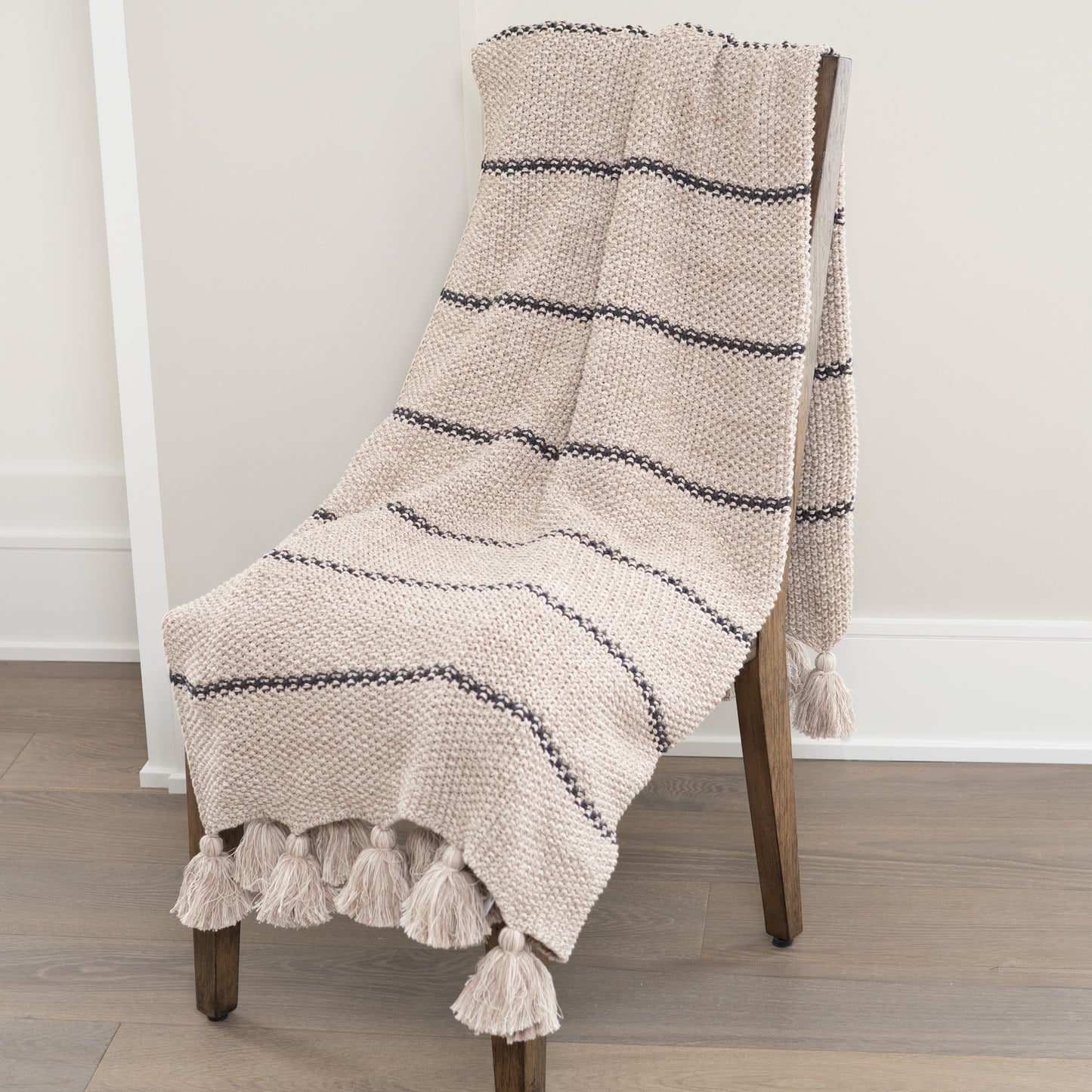 Elin 50x60" Recycled Cotton Sweater Knit Decorative Throw Blanket