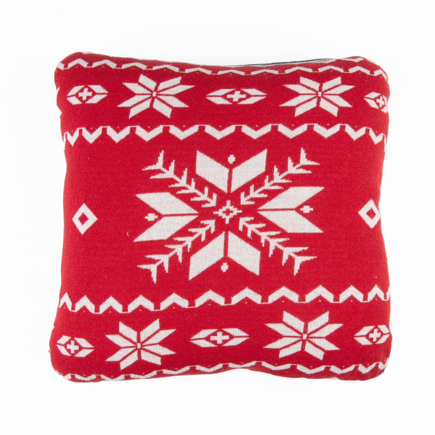Kirsi 18x18" Recycled Cotton Reversible Decorative Holiday Pillow