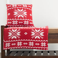 Kirsi 18x18" Recycled Cotton Reversible Decorative Holiday Pillow