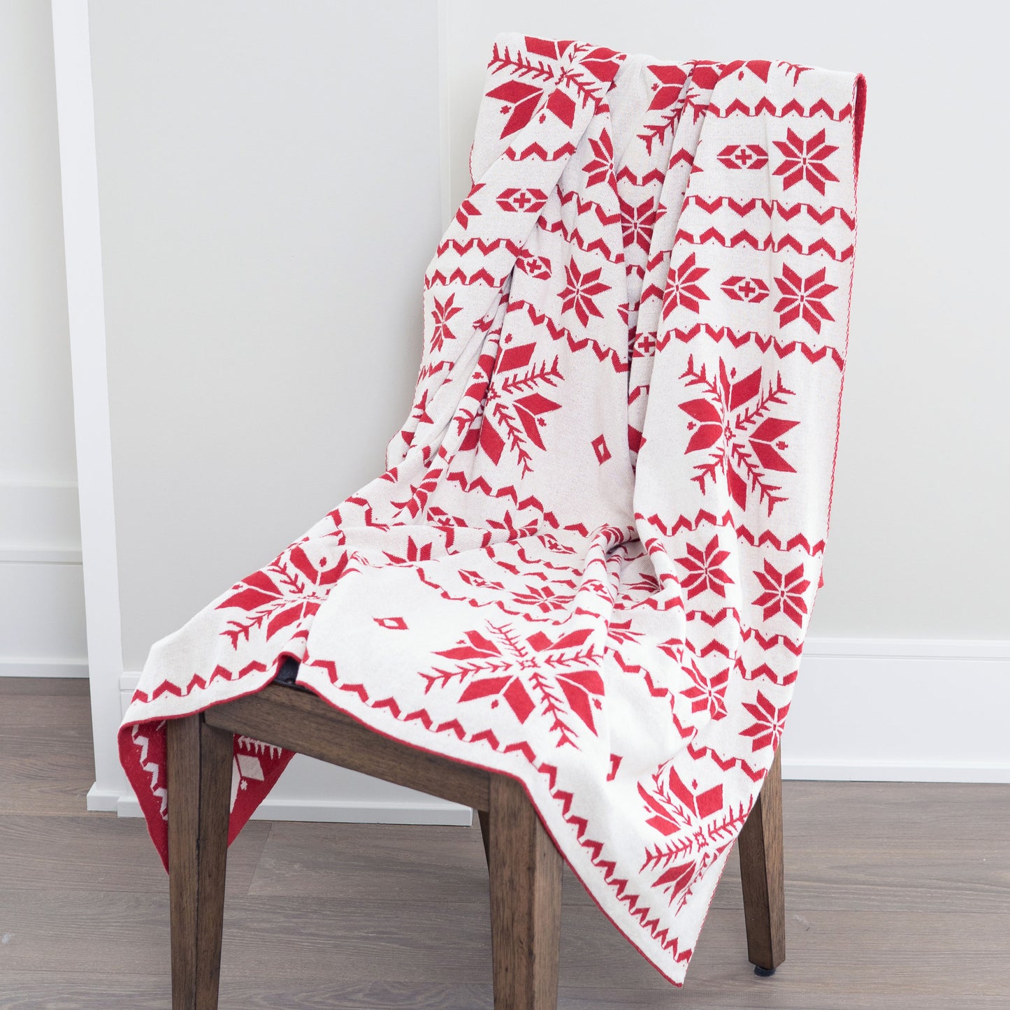 Kirsi 50x60" Recycled Cotton Decorative Holiday Throw Blanket