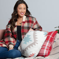 Alith 18x18" Recycled Cotton Decorative Holiday Pillow