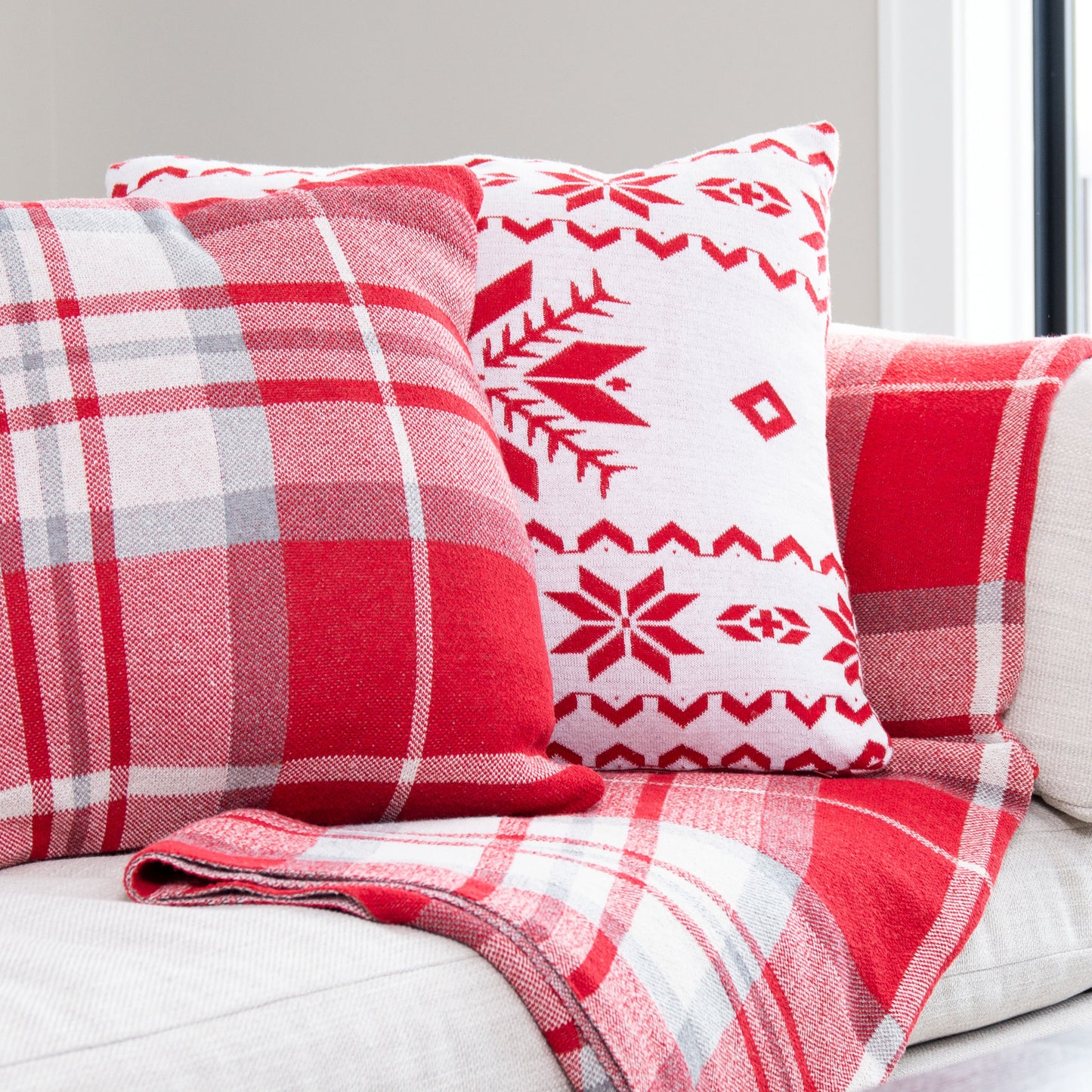 Alith 50x60" Recycled Cotton Decorative Holiday Throw Blanket