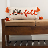 Halloween 12x22" I Love Fall Embroidered Lumbar Pillow