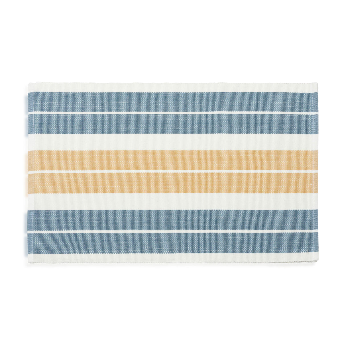 Blue & Tan Stripe Woven Dining Room Table Placemat