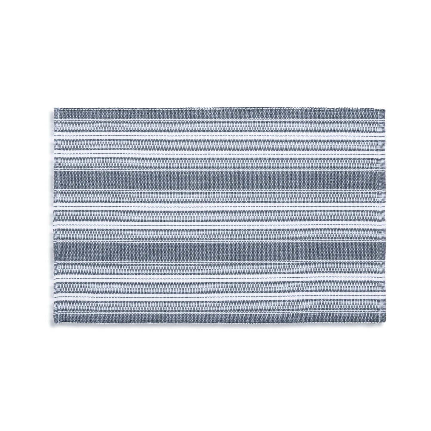 Black Stripe Woven Dining Room Table Placemat