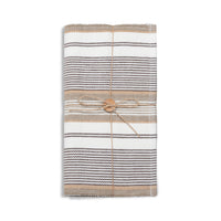 Tan Stripe Woven Kitchen Table Runner