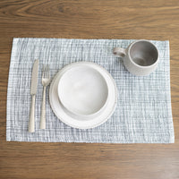 Gray Textured Woven Dining Room Table Placemat